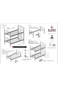 Metal Bunk Bed with Wood Black-Walnut Color (WITHOUT MATTRESS)