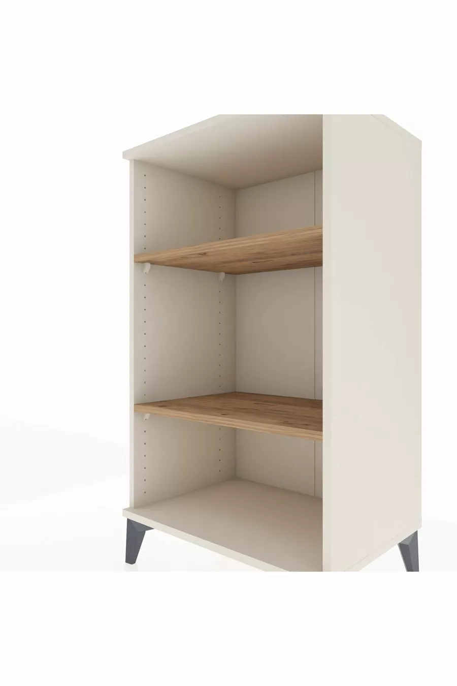 Hyperion Bedside Table 2-Shelf Moonstone-Pine