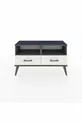 Commode Arges 2 étagères 2 tiroirs Anthracite-Anthracite/Pierre de lune