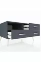 Commode Kronos à une étagère et trois tiroirs Anthracite-Anthracite