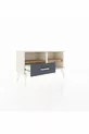 Commode Arges 2 étagères 1 tiroir Pierre de lune/Pin/Anthracite