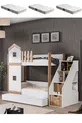 Lits superposés, Lits superposés Eyfel avec tiroirs + 3 matelas Comfort