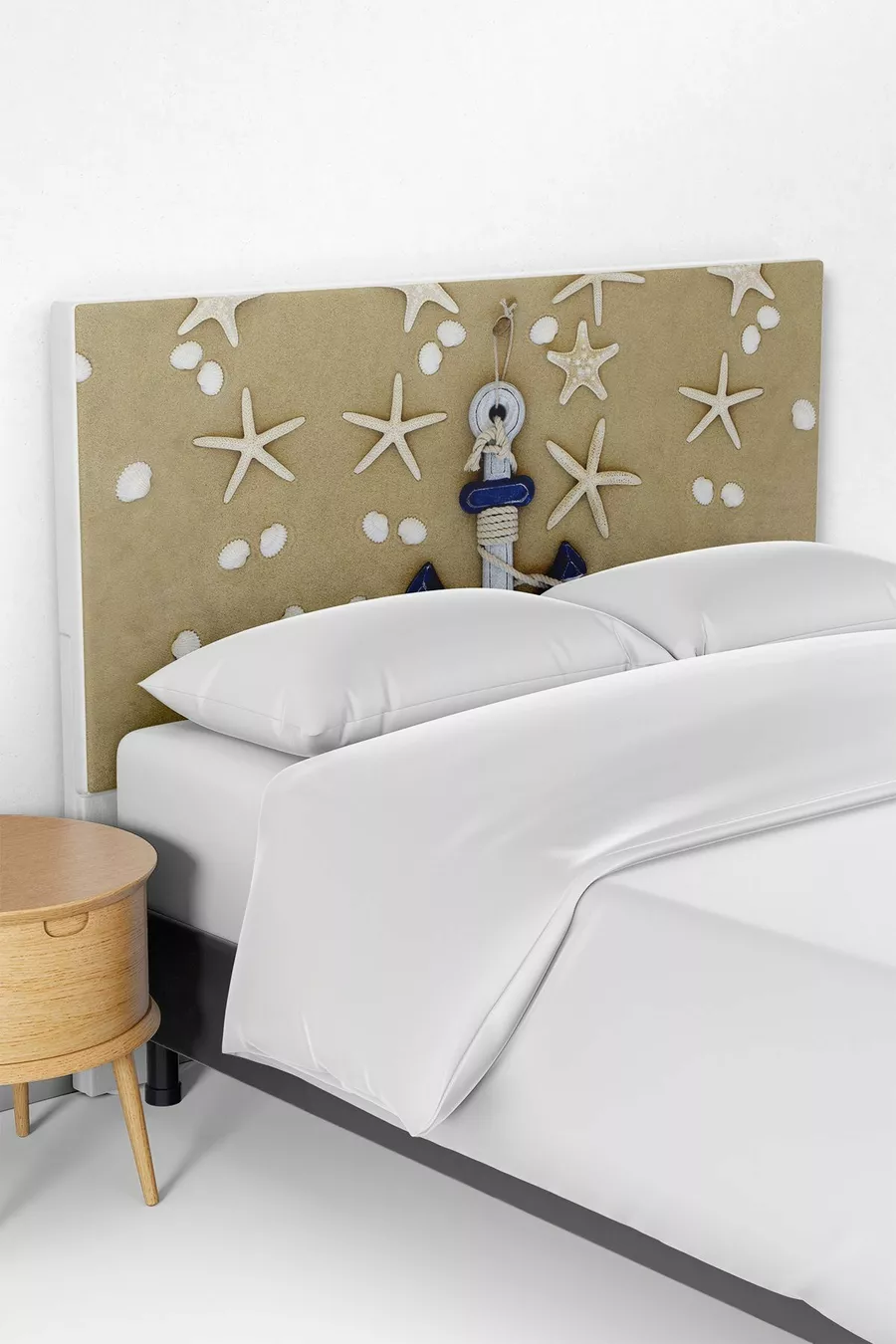 Sternförmiger Anker Mustermotiv Kinderzimmer Bettkasten Kopfteilbezug
