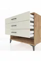 Kronos Kommode 3 Schubladen Kiefer-Marmor