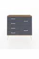Commode Arges 6 tiroirs Anthracite-Sapin/Anthracite