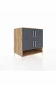 Commode Kronos 4 étagères 4 portes Pin-Anthracite
