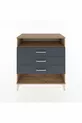Commode Hyperion à un seul étagère et 3 tiroirs Pin-Anthracite