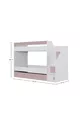 LETTO A CASTELLO, LETTO A CASTELLO BIANCO-ROSA CON CUCCIOLI