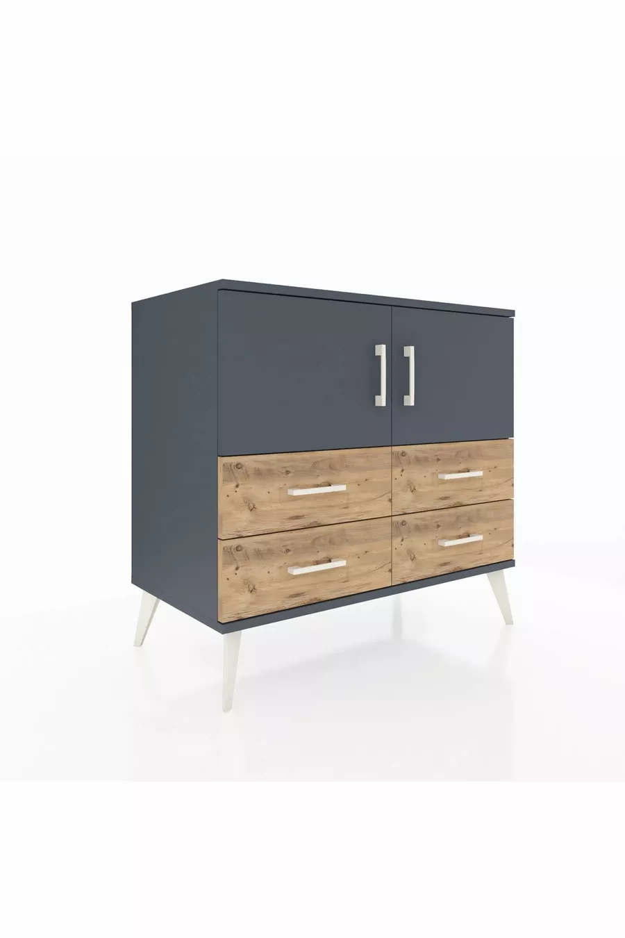 Hyperion Dressoir 2 Planken 4 Lades 2 Deuren Antraciet-Antraciet/Den
