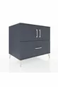Commode Kronos avec 2 étagères, 1 tiroir et 2 portes, Anthracite-Anthracite