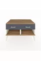 Commode Kronos à 2 tiroirs Marbre-de-lune-Épicéa/Anthracite