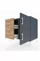 Kronos Dresser Single Shelf 2 Drawers 2 Doors Anthracite-Anthracite/Pine