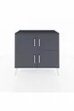 Commode Hyperion 2 étagères 4 portes Anthracite-Anthracite/Sapin