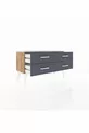 Commode Arges à 4 étagères Pin-Silex/Anthracite