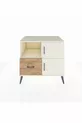 Kronos Dresser 2 Shelves, Single Drawer, 2 Doors, Moonstone-Moonstone/Pine
