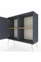 Comò Arges con 2 Ripiani e 1 Anta Antracite-Antracite/Pino