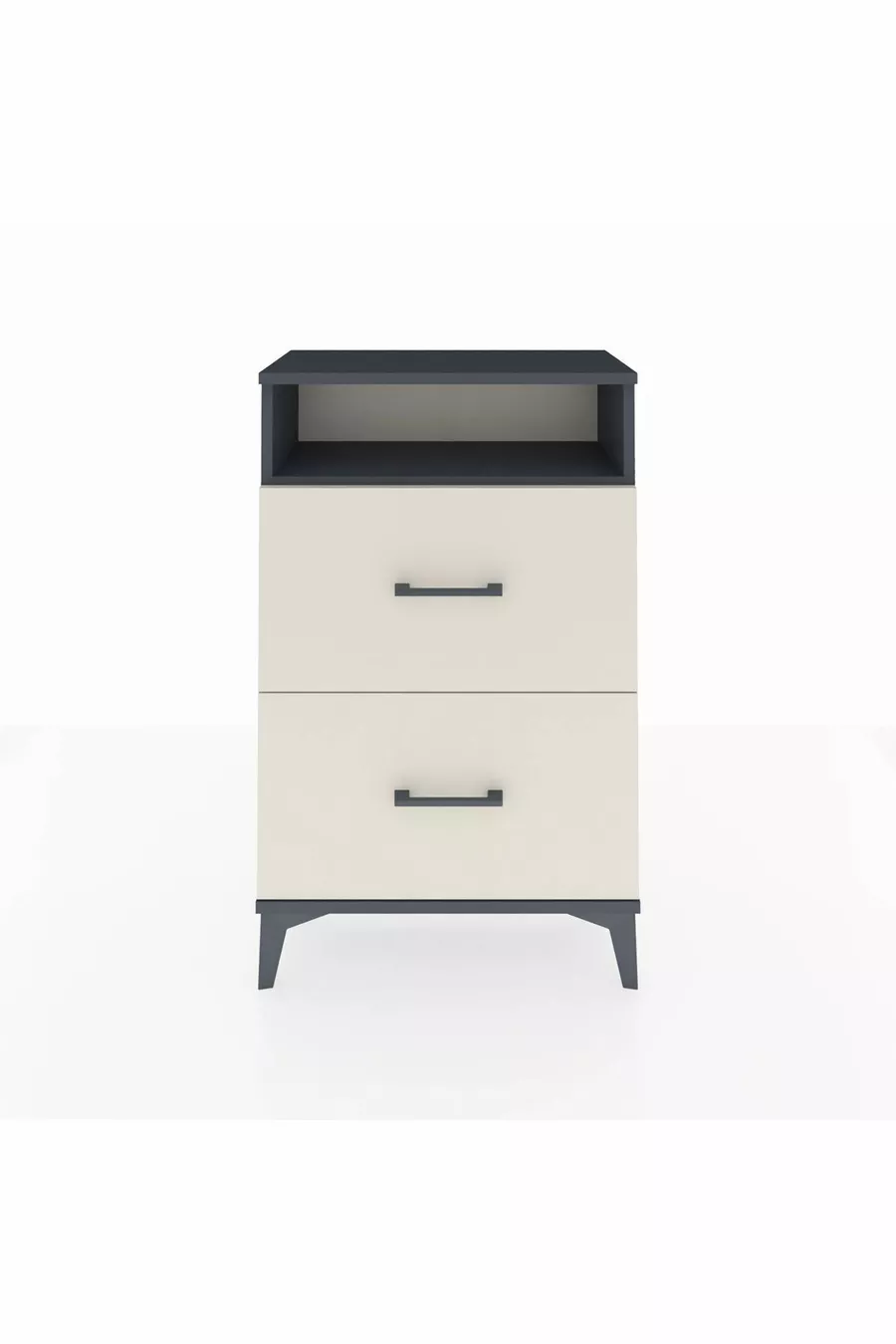 Argeş Commode met één plank en 2 lades Antraciet-Leisteen