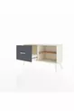 Commode Arges à une étagère et un tiroir Mousse de merin/Pin Anthracite