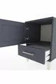 Chevet Hyperion avec une étagère, un tiroir et une porte, Anthracite-Anthracite