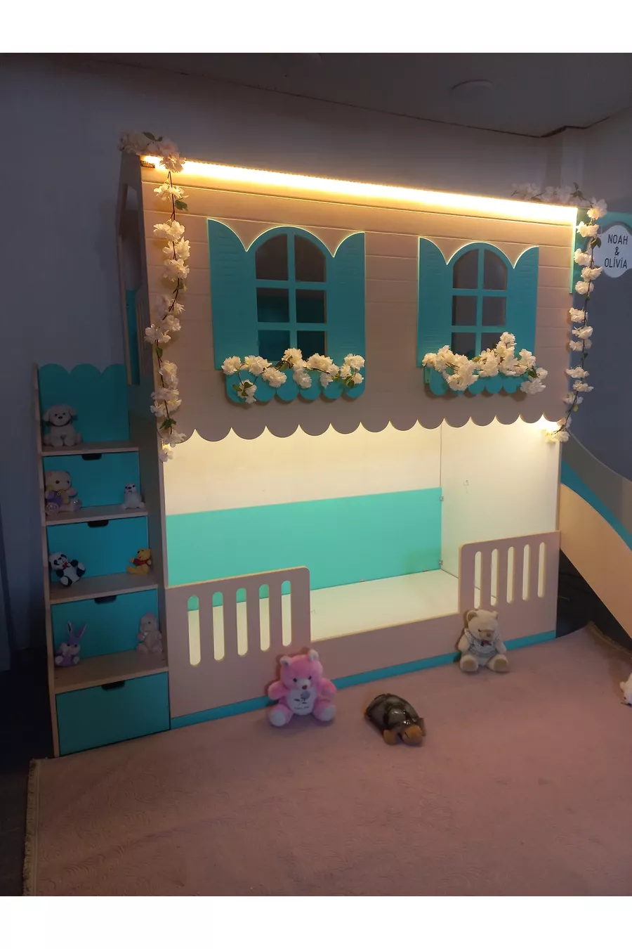 Alaçatı Bunk Bed with Slide