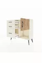 Arges Dresser Single Shelf 3 Drawers Single Door Moonstone-Pine/Moonstone