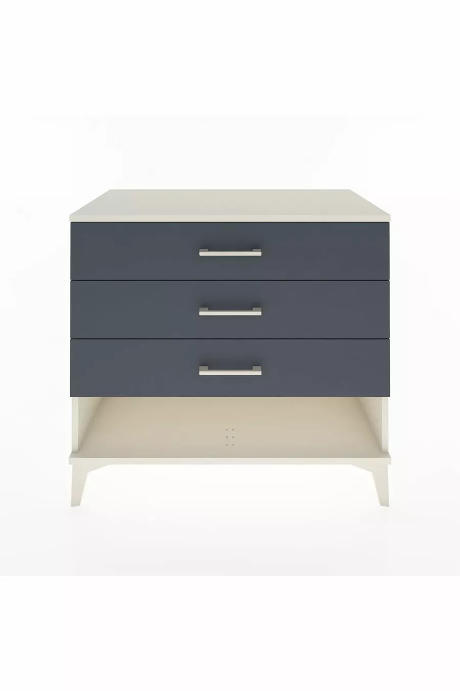 Commode Hyperion 3 tiroirs Pierre de lune-Anthracite