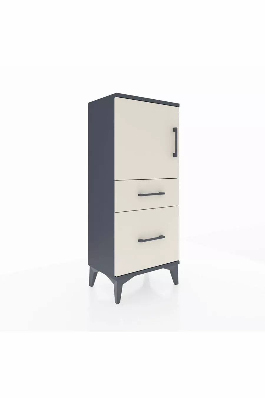 Arges Commode 2 Planken 2 Lades 1 Deur Antraciet-Leisteen