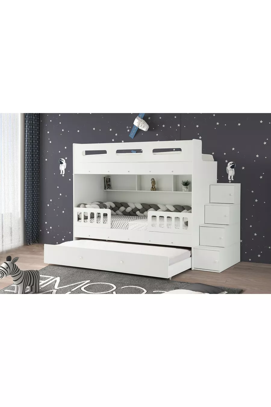 Berlin Loft Bed with Steel Support % MDF
