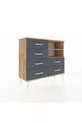 Arges Ladekast 2 Planken 6 Lades Den/Hout-Antraciet