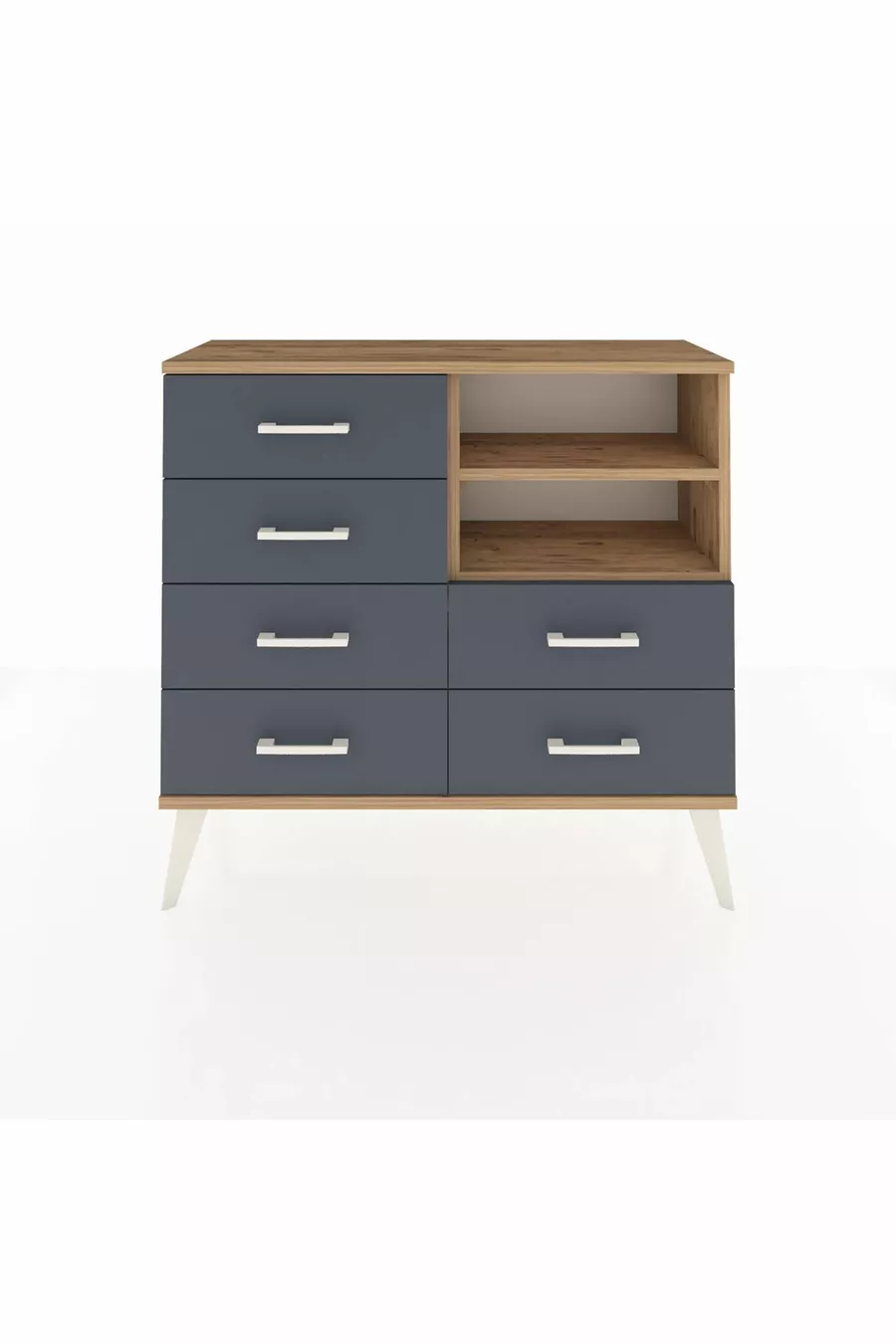 Arges Ladekast 2 Planken 6 Lades Den/Hout-Antraciet