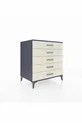 Commode Kronos 5 tiroirs Anthracite-Pierre de lune