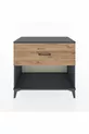Commode Hyperion à un tiroir Anthracite-Pin