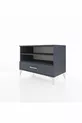Commode Hyperion 2 étagères 1 tiroir Anthracite-Anthracite