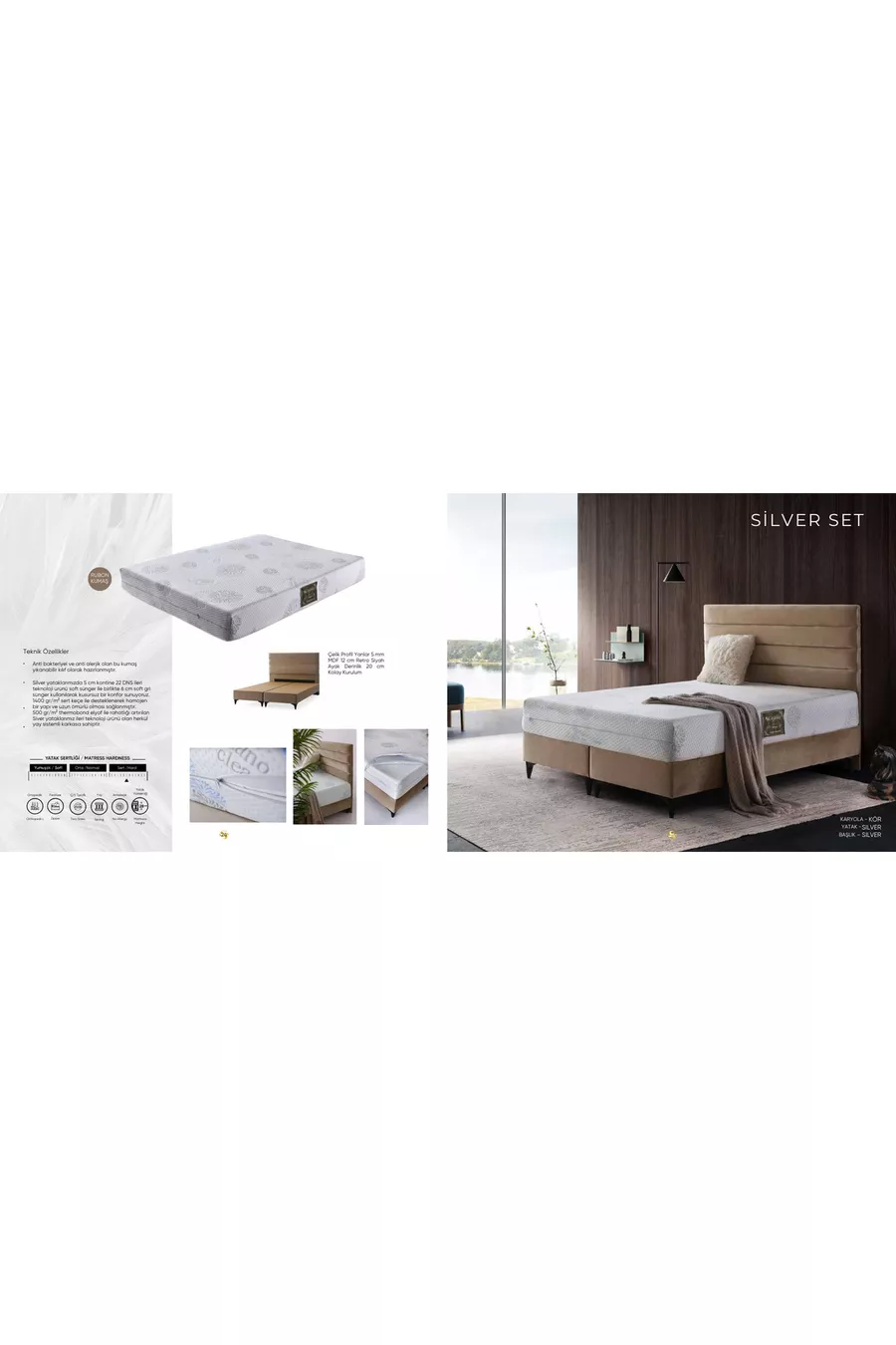 Set Letto con Rete Silver