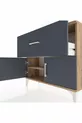 Commode Arges à une étagère, un tiroir et deux portes en pin-anthracite