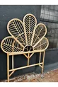 Bambu Rattan Hasır Yatak Başlığı El Yapımı Tek Kişilik cm Naturel Renk