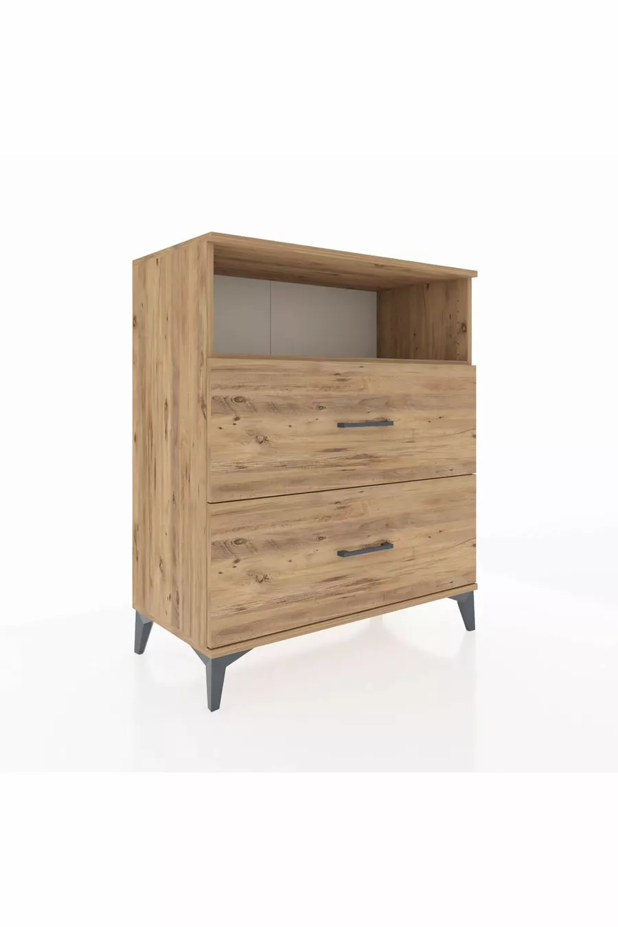 Hyperion Dresser Single Shelf 2-Drawer Pine-Pine