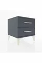 Chevet Hyperion 2 tiroirs Anthracite-Anthracite