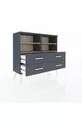 Arges Dresser 4 Shelves 4 Drawers Anthracite-Pine/Anthracite