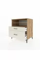Kronos Dresser with 2 Shelves and 2 Drawers Pine-Truffle