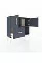 Commode Arges 2 étagères 1 tiroir 2 portes Anthracite-Anthracite