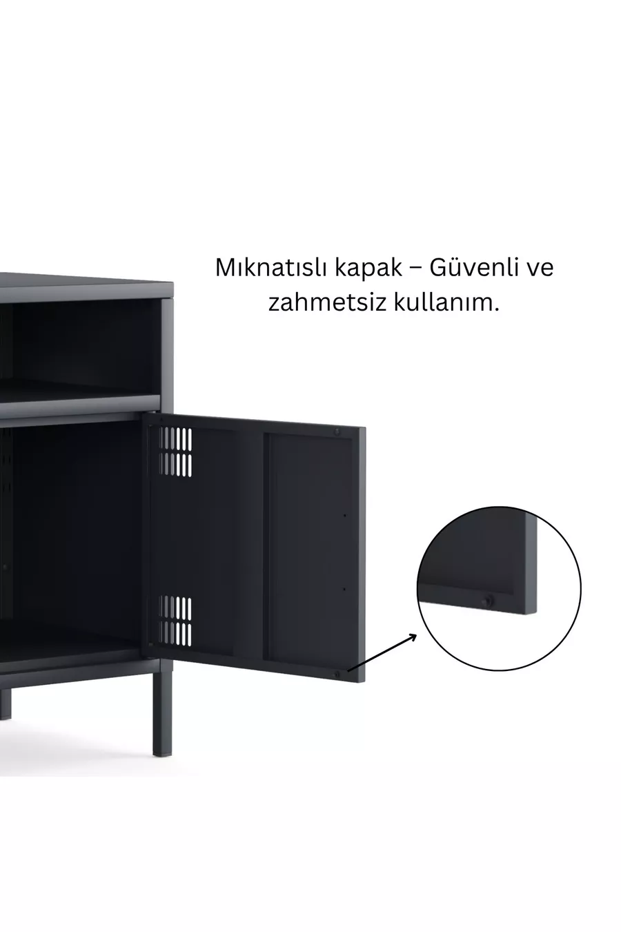 Pera Nachtkastje met Open Planken, 5 x x cm - Verkrijgbaar in 9 Kleuren