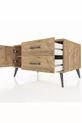 Kronos Dressoir Met Eén Plank, 2 Laden En 1 Deur, Dennen-Dennen