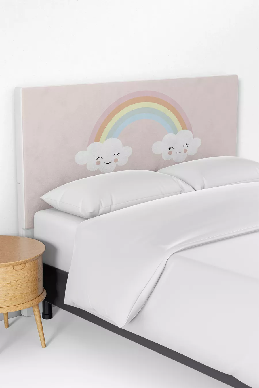 Copertura per Testata del Letto per Bambini con Motivo Arcobaleno e Nuvola Carina