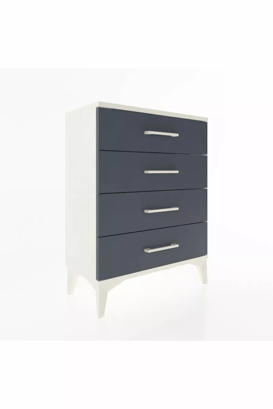 Chevet Arges 4 tiroirs Quartz-Anthracite