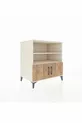 Commode Kronos 3 étagères 2 portes Pierre de lune-Pin