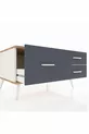 Commode Kronos 3 tiroirs Pierre de lune-Pin/Anthracite