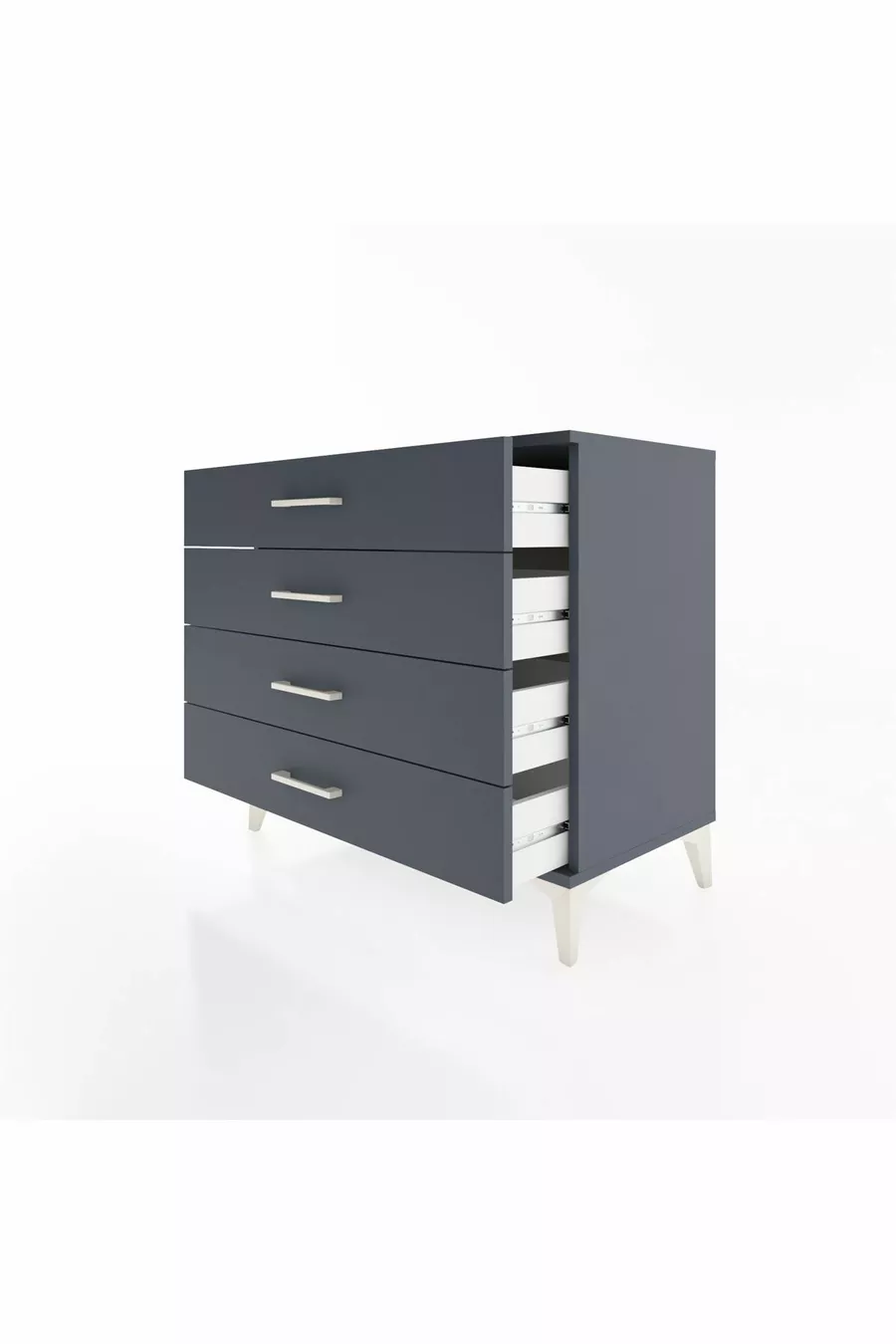 Commode Hyperion 4 tiroirs Anthracite-Anthracite