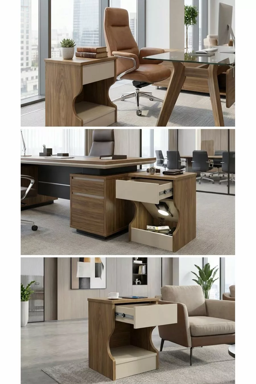 Table de chevet avec compartiment secret - MDF de première qualité