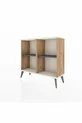 Commode Arges à 2 étagères Pin-Silex/Anthracite